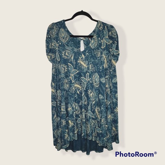 Free People Dresses & Skirts - Free People Indigo Combo "Hello Lover" Tunic Dress Top - S